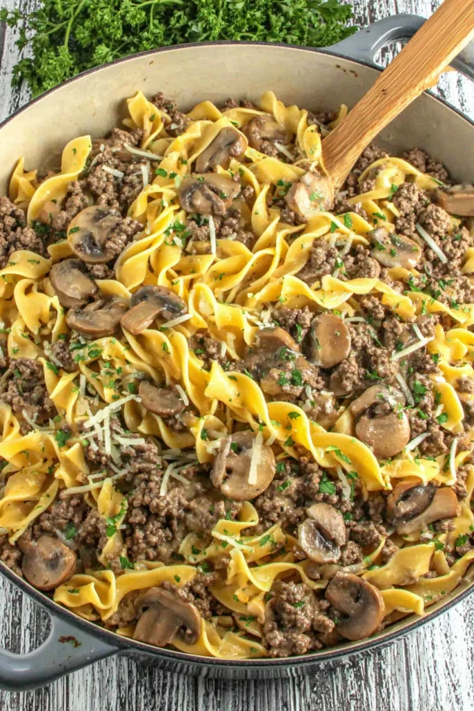 Easy Ground Beef Stroganoff recipe