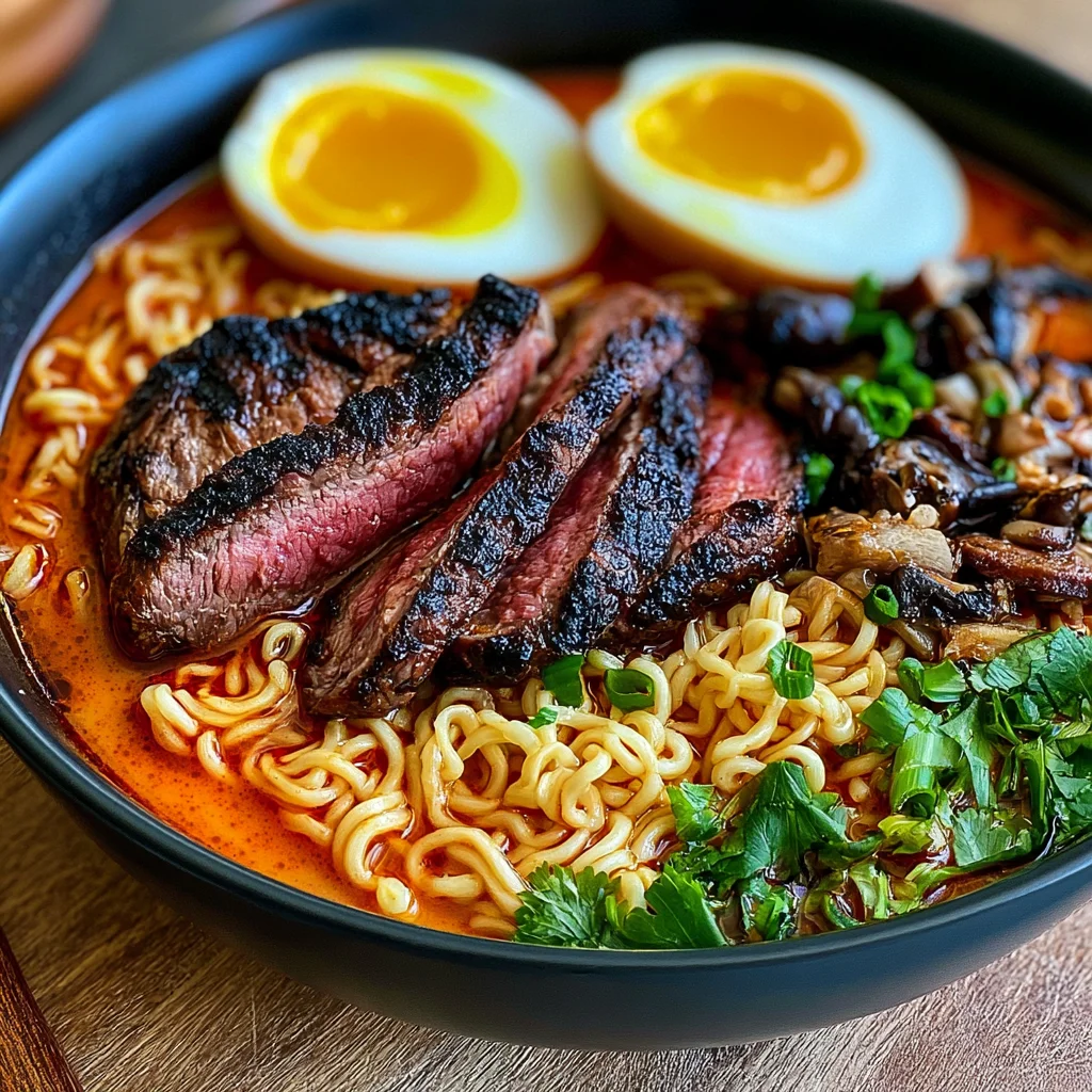 Spicy Korean Ramen with Grilled Beef Recipe That Will Ignite Your Taste Buds!